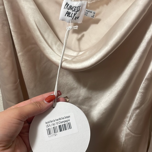 Princess Polly Star Power Mini Dress in Champagne - Picture 4 of 6